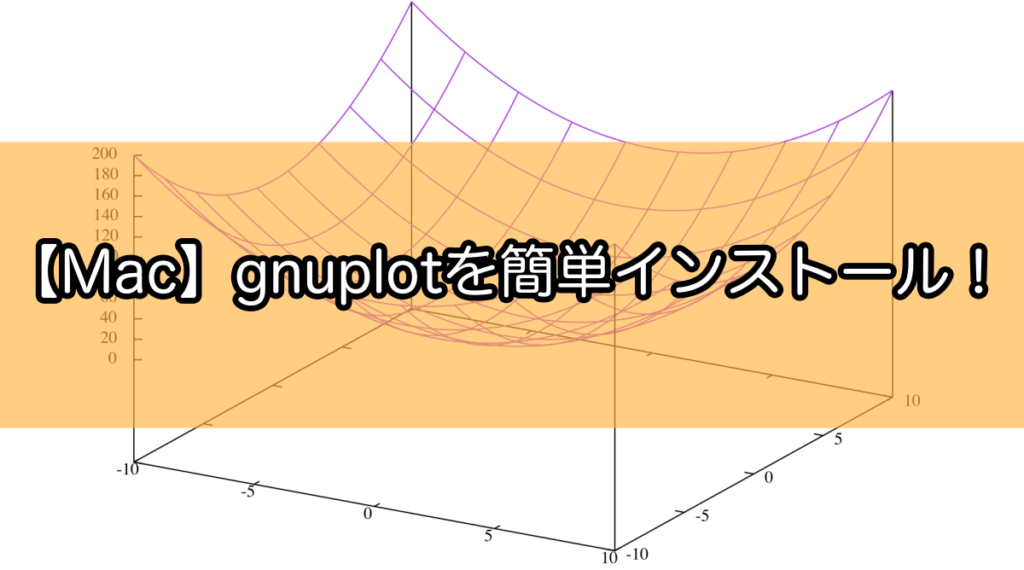 Mac グラフ作成アプリ Gnuplotを簡単インストール Prog ぷろぐ